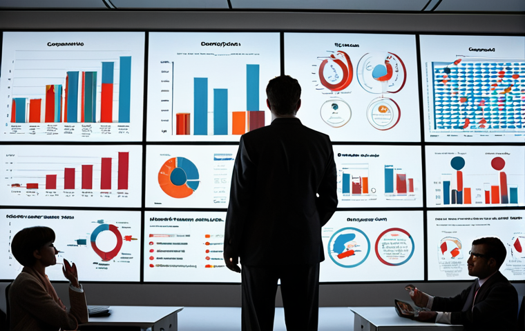 A visually rich, dynamic illustration of a policy analyst at work, embodying the interdisciplinary and data-driven nature of the field. The central figure, a diverse professional in modern attire, stands before a large, semi-transparent screen or holographic display. The display is a mosaic of interconnected elements: intricate data visualizations (abstract charts, network graphs, statistical models), symbolic representations of various disciplines (subtle economic curves, sociological group patterns, political symbols like a legislative building outline), and a faint overlay of human figures representing communities. Hands are shown interacting with the data, suggesting analysis and thoughtful consideration. The background is a blurred, sophisticated office environment with warm, analytical lighting, conveying rigor and a focus on evidence. The overall mood is intellectual, insightful, and problem-solving oriented, subtly hinting at positive societal impact through the clear, organized presentation of complex information.
