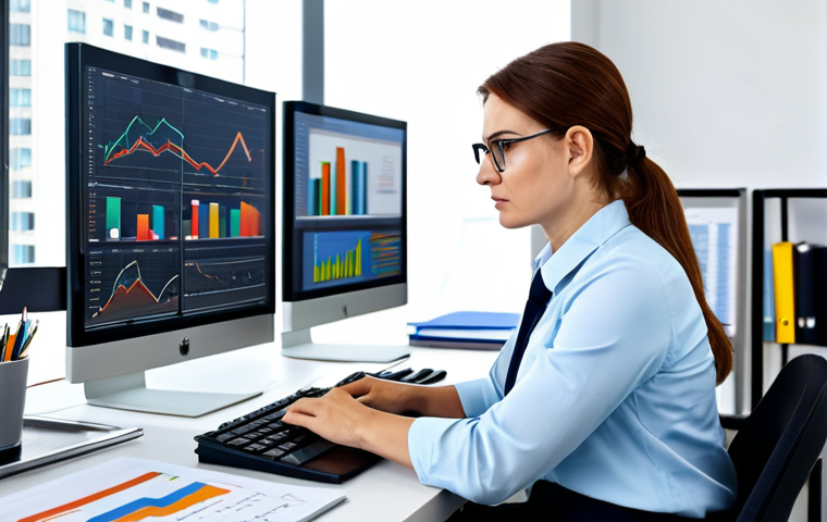 Policy Analyst in Action**
"A focused policy analyst, fully clothed in professional business attire, working at a bright desk in a modern office filled with charts and graphs. She is analyzing data on a computer screen. Bookshelves filled with research materials are in the background. The image should convey diligence and expertise. Safe for work, appropriate content, family-friendly, perfect anatomy, correct proportions, well-formed hands, natural pose, high quality, professional."
**