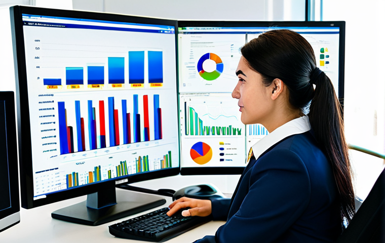 정책분석사와 데이터 기반 연구 사례 - **Policy Analyst at Work:** "A professional policy analyst, fully clothed in modest business attire,...