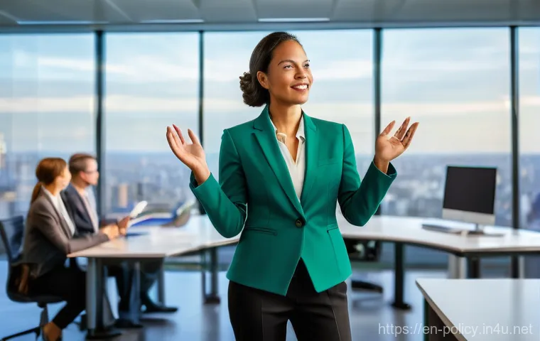 정책분석사와 환경 정책 연구 - **Prompt:** A dynamic, intellectually engaging image featuring a female environmental policy analyst...