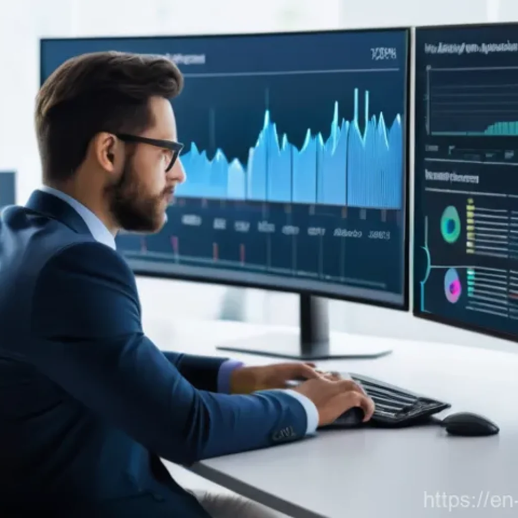 정책분석사와 효과적인 보고서 작성 사례 - A professional, diverse policy analyst, mid-30s, sits at a sleek, minimalist desk in a modern, well-...