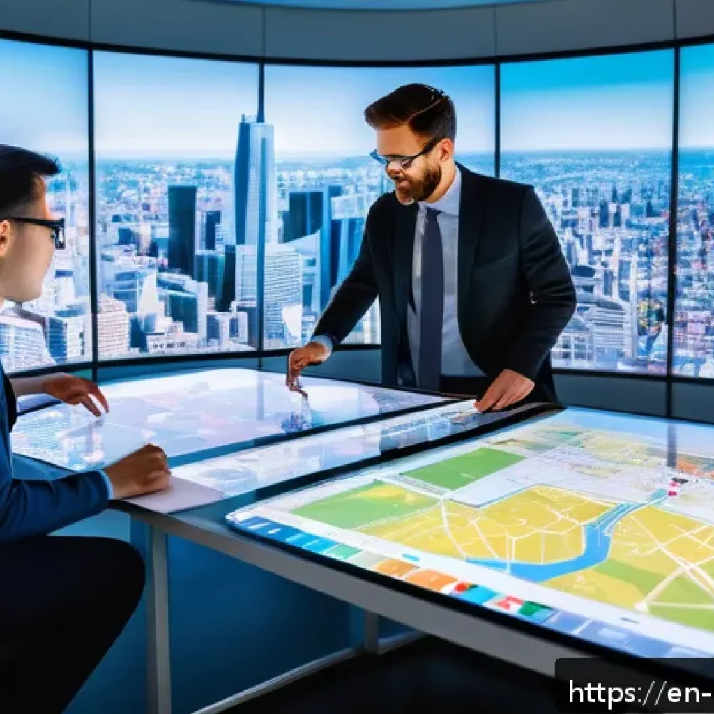 정책분석사와 공공정책 수립 사례 연구 - A modern policy analyst workspace scene showing a diverse team of professionals collaborating around...