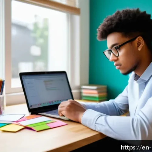 Home 33 정책분석사 시험 응시 후기 모음 - A focused young adult studying at a clean, organized desk in a bright, distraction-free home office,...